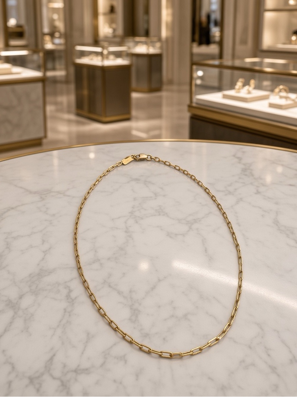 14K Gold Vermeil Paper Clip Chain